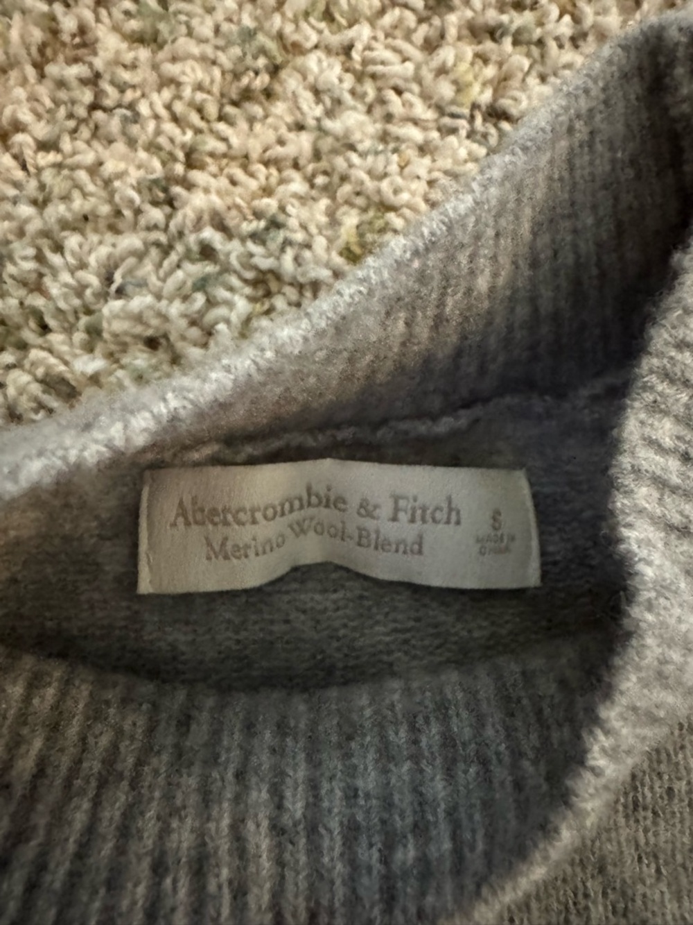A&F Mock Neck Merino Wool Sweater - Picture 2 of 2